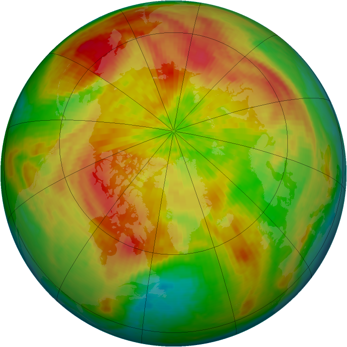 Arctic ozone map for 15 April 2004
